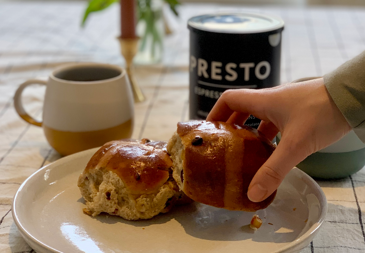 Mocha Hot Cross Buns Recipe
