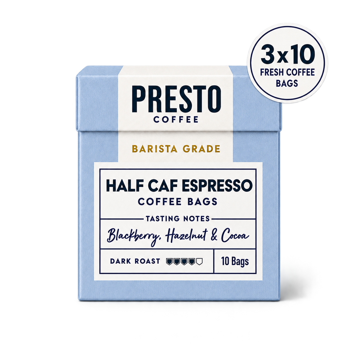 Half Caf Espresso Coffee Bags Multipack (10 bags x3)