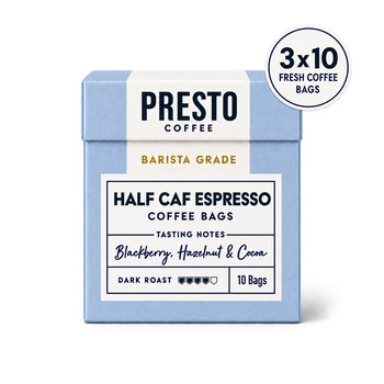 Half Caf Espresso Coffee Bags Multipack (10 bags x3)
