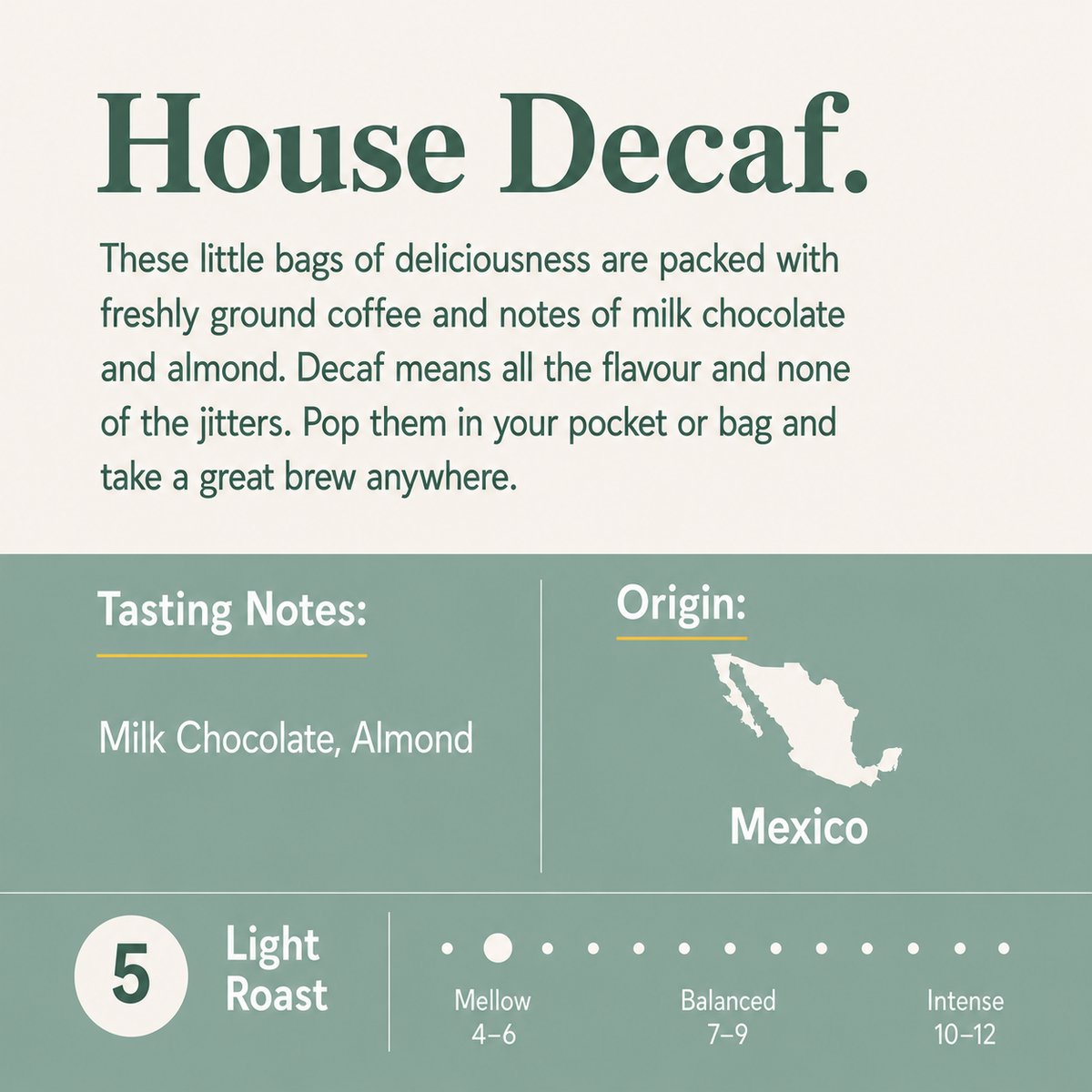 House Decaf Coffee Bags Multipack (10 bags x3)