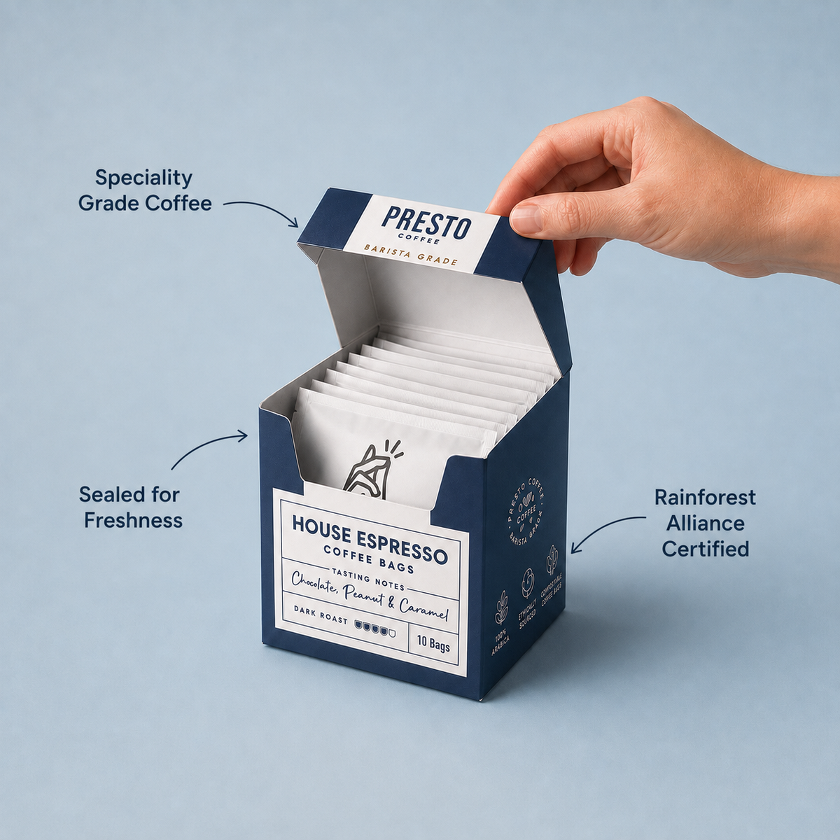 House Espresso Coffee Bags Multipack (10 bags x3)