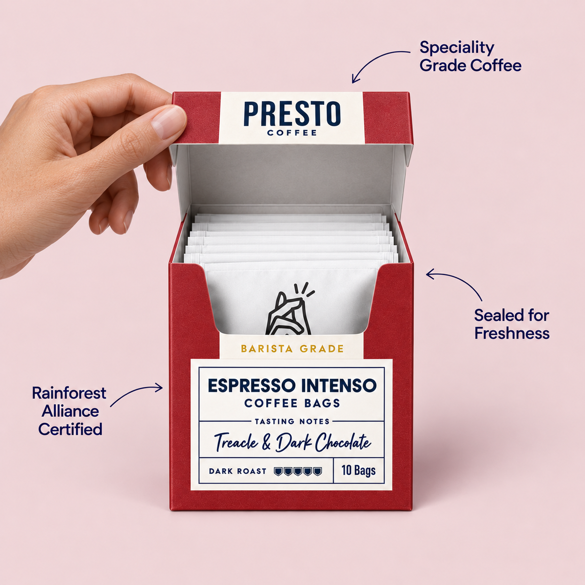Espresso Intenso Coffee Bags Multipack (10 bags x3)