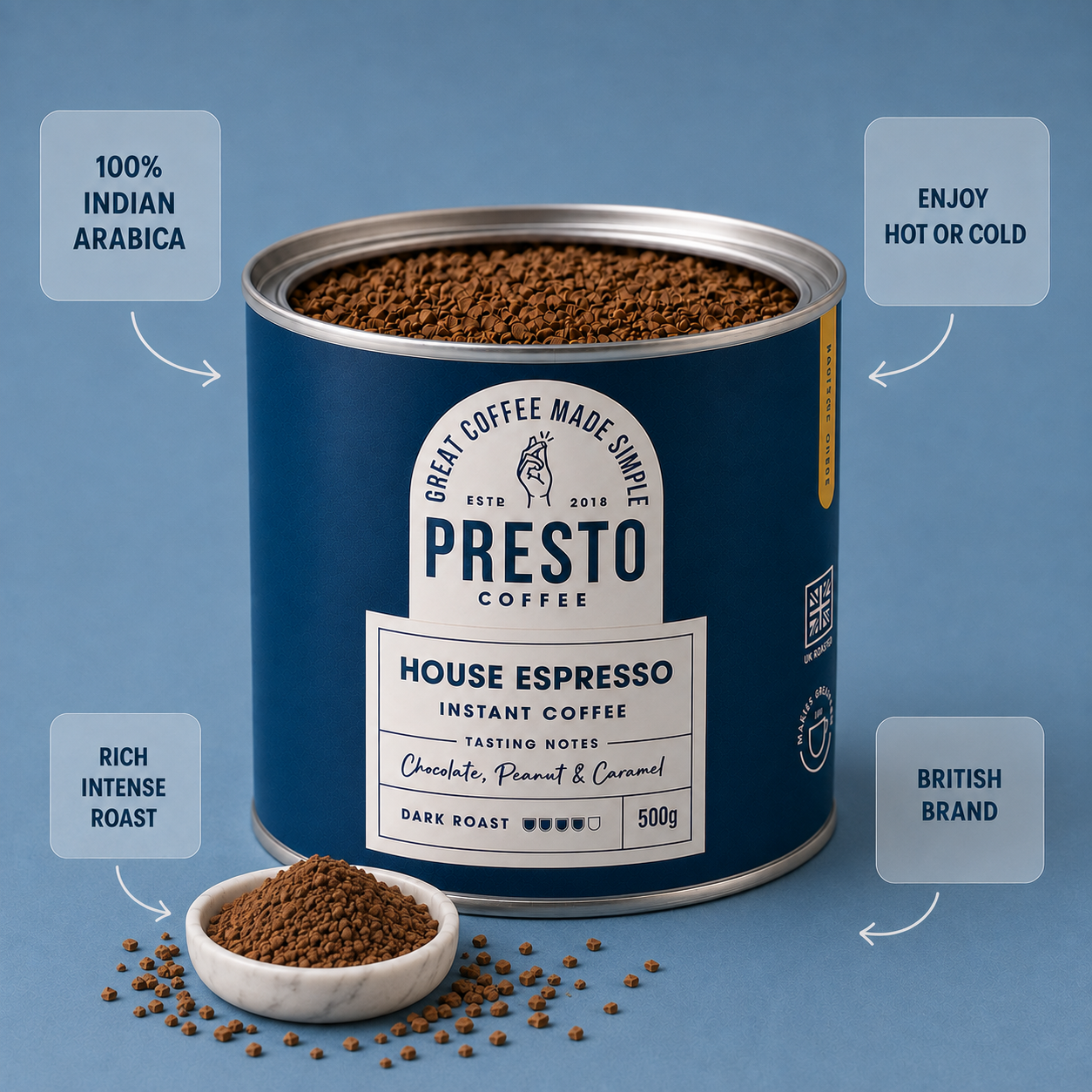 House Espresso Instant Coffee 500g