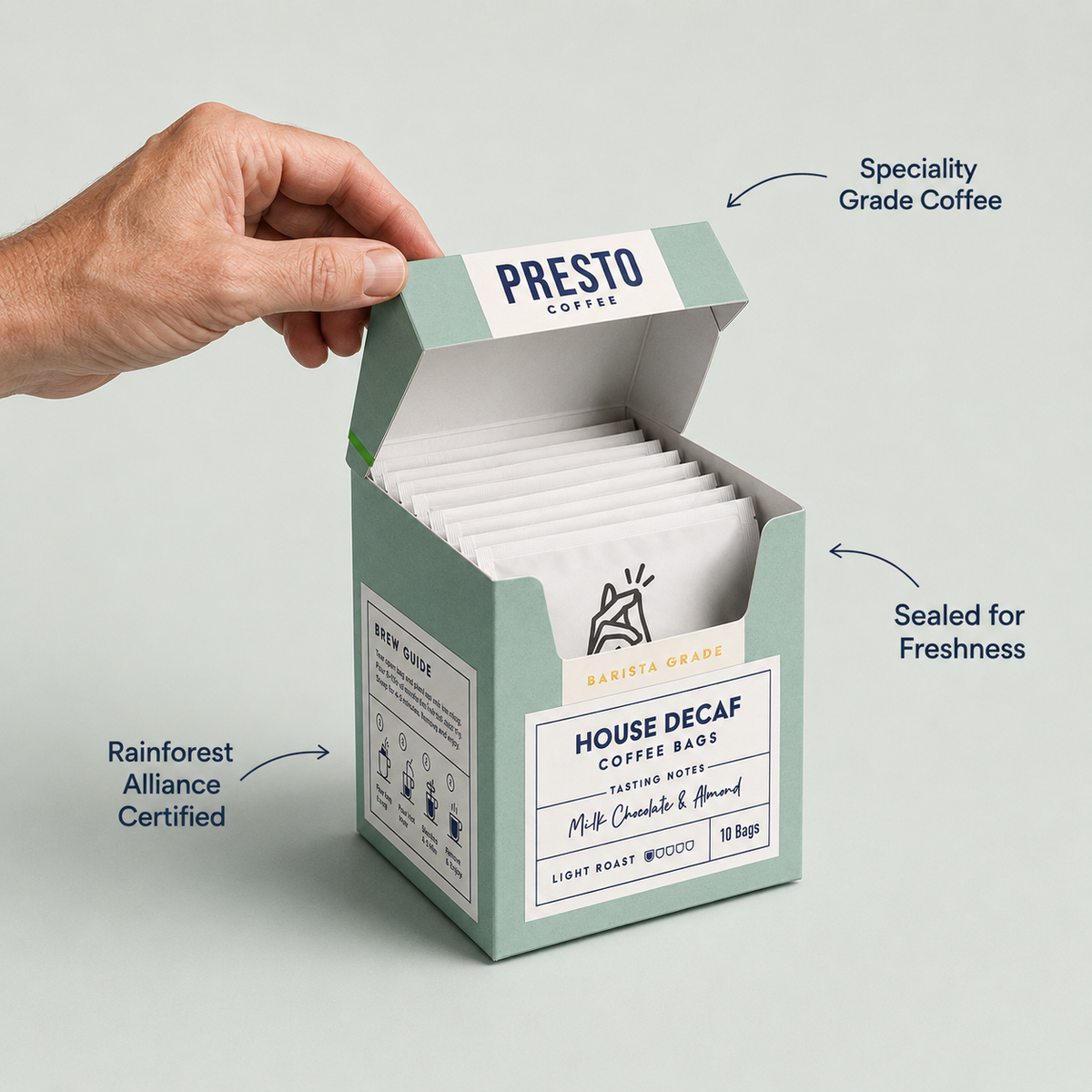 House Decaf Coffee Bags Multipack (10 bags x3)