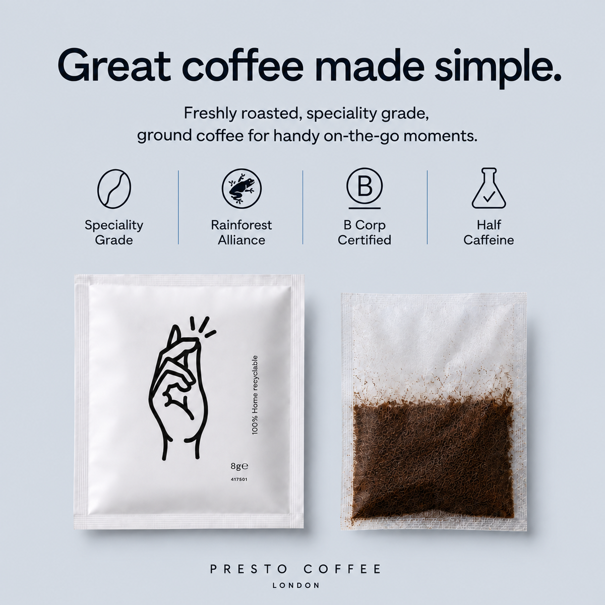 Half Caf Espresso Coffee Bags Multipack (10 bags x3)