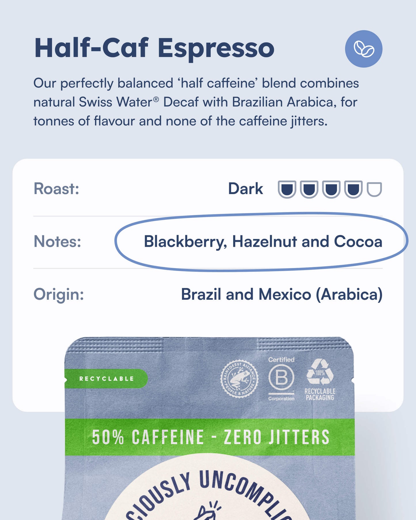 Half Caf Espresso Ground Coffee Multipack (2 x 200G)