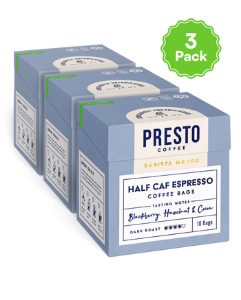 Half Caf Espresso Coffee Bags Multipack (10 bags x3)