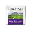 Birchall Great Rift Decaf Tea, premium decaffeinated tea blend, bright and satisfying flavor, Great Taste Award 2019, packaged product.