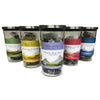 Assorted Birchall tea selection in glass jars, featuring Green Tea, Lemongrass & Ginger, Pfunda Earl Grey, Red Berry & Flower, and Peppermint, premium herbal and flavored teas.