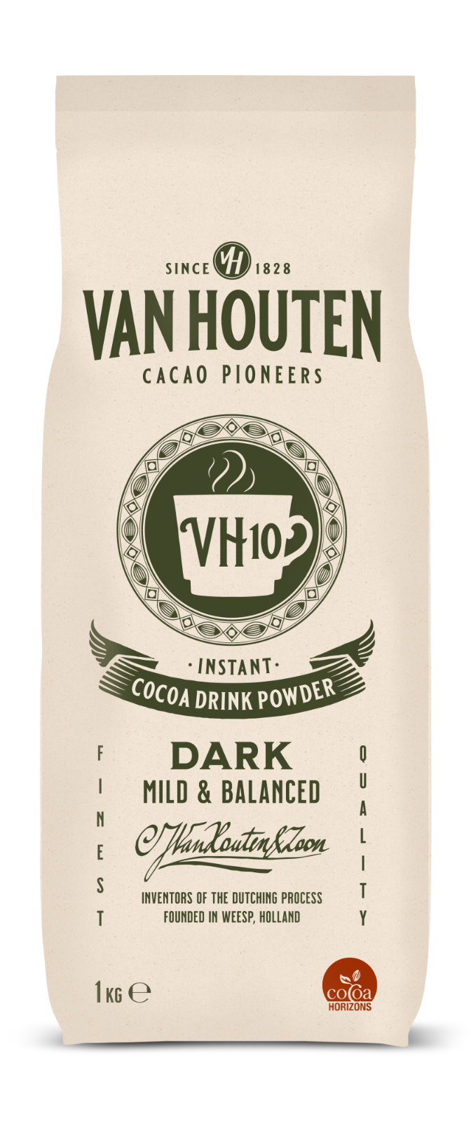 Van Houten Premium Continental 13% Cocoa Hot Chocolate Powder (Multipack of 10)